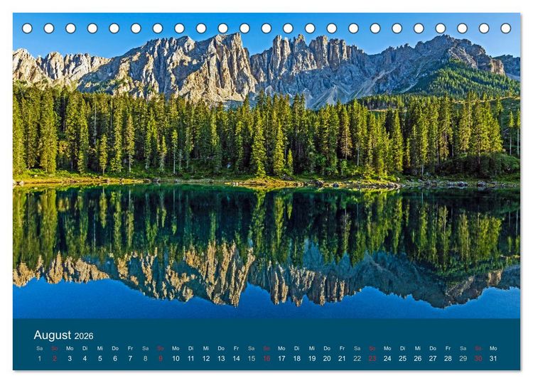 Produktbild: Dolomiten - Bezaubernde Giganten (Tischkalender 2026 DIN A5 quer), CALVENDO Monatskalender