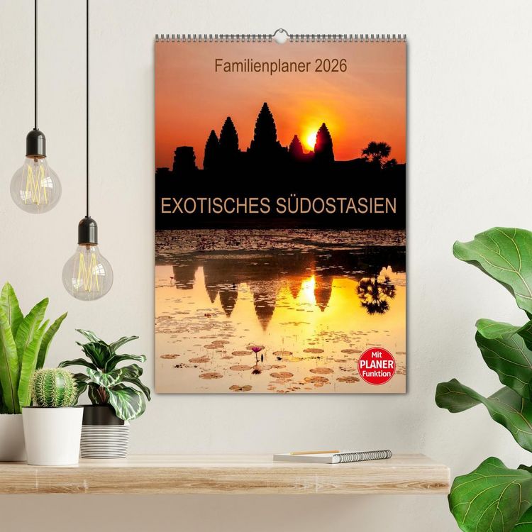 Produktbild: EXOTISCHES S&Uuml;DOSTASIEN - Familienplaner 2026 (Wandkalender 2026 DIN A2 hoch), CALVENDO Monatskalender