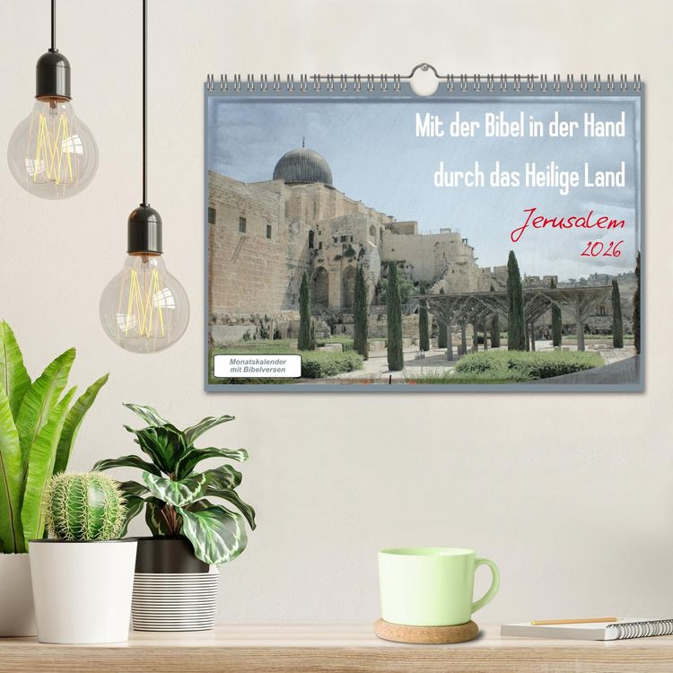 Produktbild: Mit der Bibel in der Hand durch das Heilige Land - Jerusalem (Wandkalender 2026 DIN A4 quer), CALVENDO Monatskalender