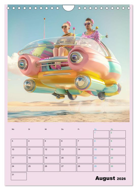 Produktbild: Retro W&uuml;stenfestival - Planer (Wandkalender 2026 DIN A4 hoch), CALVENDO Monatskalender