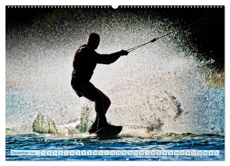 Produktbild: Wakeboarden (hochwertiger Premium Wandkalender 2026 DIN A2 quer), Kunstdruck in Hochglanz