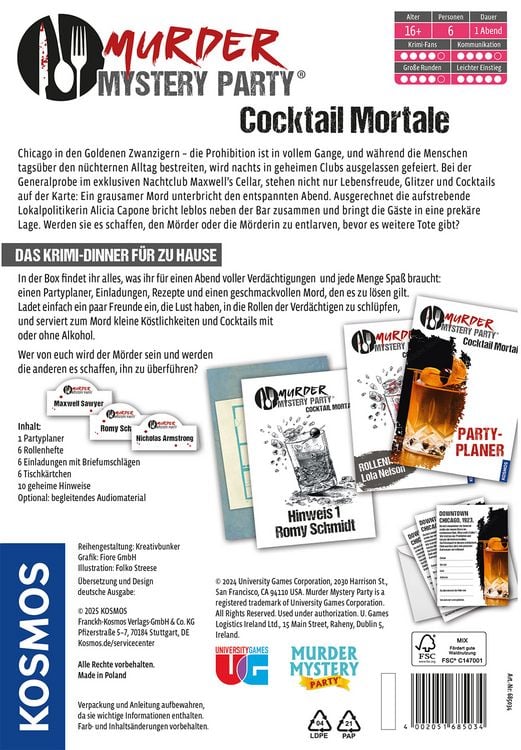 Produktbild: Murder Mystery Party Cocktail Mortale