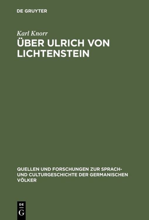 Produktbild: &Uuml;ber Ulrich von Lichtenstein