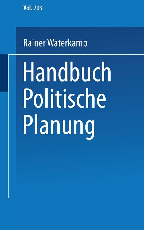 Produktbild: Handbuch politische Planung