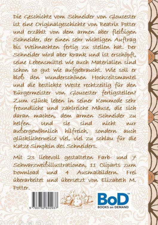 Produktbild: Die Geschichte vom Schneider von Gloucester (inklusive Ausmalbilder und Cliparts zum Download)
