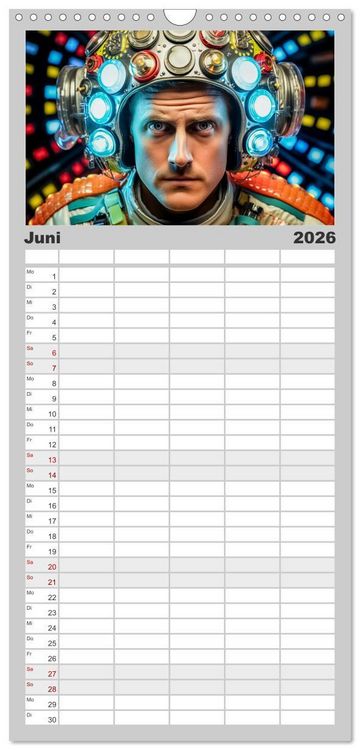 Produktbild: Familienplaner 2026 - Astronauten Outfits mit 5 Spalten (Wandkalender, 21 x 45 cm) CALVENDO