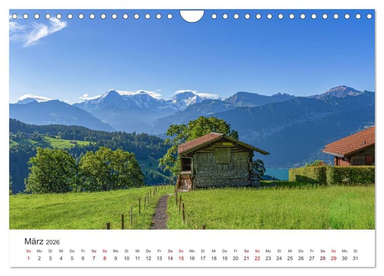 Produktbild: Berner Oberland - Bergwelten (Wandkalender 2026 DIN A4 quer), CALVENDO Monatskalender