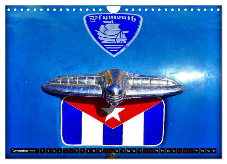 Produktbild: PLYMOUTH '50 - Ein US-Oldtimer in Havanna (Wandkalender 2026 DIN A4 quer), CALVENDO Monatskalender