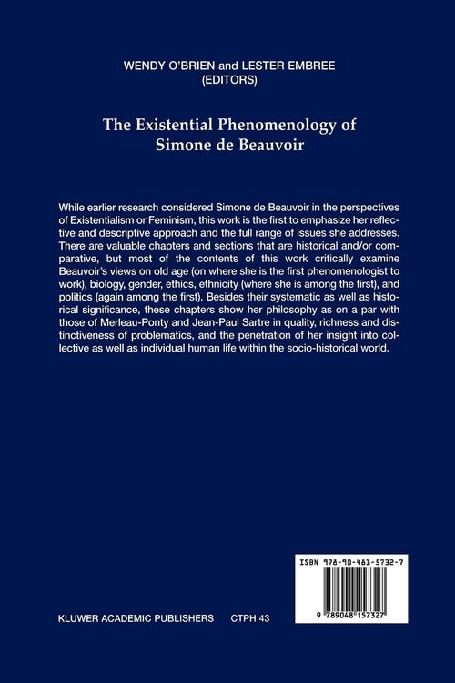 Produktbild: The Existential Phenomenology of Simone de Beauvoir