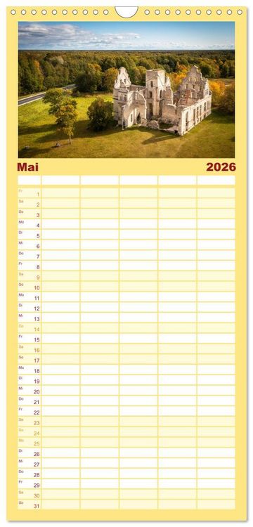 Produktbild: Familienplaner 2026 - Traumhaftes Baltikum mit 5 Spalten (Wandkalender, 21 x 45 cm) CALVENDO