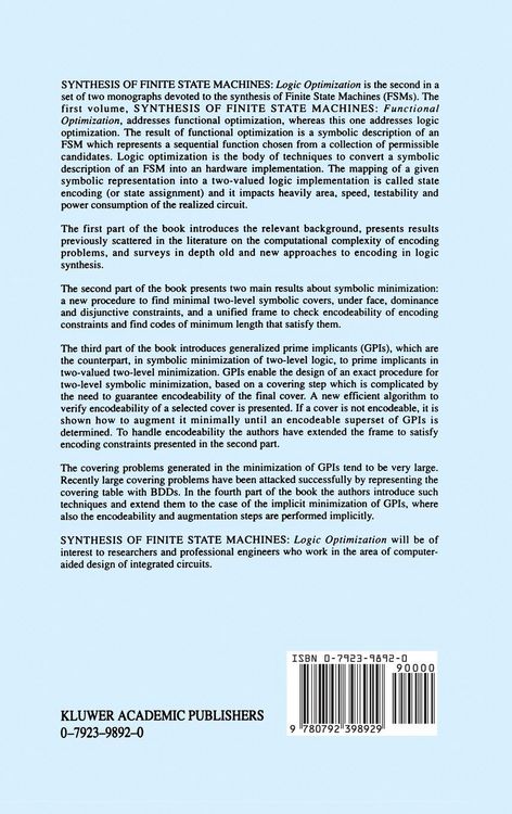 Produktbild: Synthesis of Finite State Machines