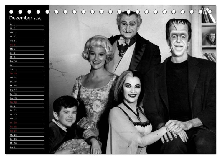 Produktbild: Kultfilme - schwarz-wei&szlig;e Klassiker (Tischkalender 2026 DIN A5 quer), CALVENDO Monatskalender