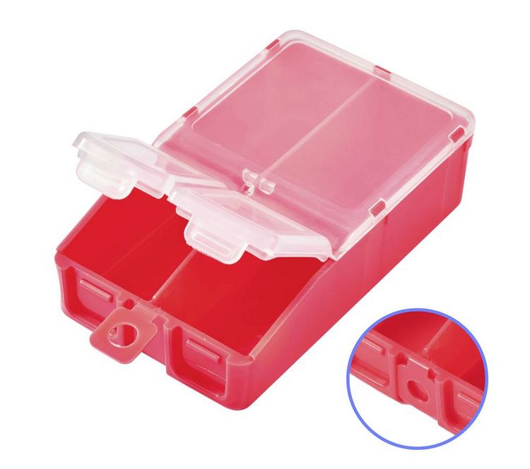 Produktbild: TRU COMPONENTS TC-ERB-9056 Sortimentskasten (L x B x H) 113 x 60 x 30 mm Anzahl F&auml;cher: 2 variable Unterteilung Inhalt 1 St.