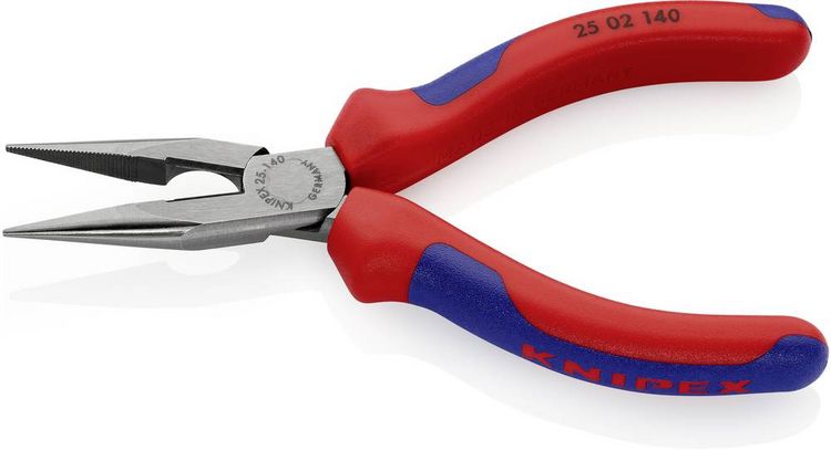 Produktbild: Knipex 25 02 140 Elektronik- u. Feinmechanik Flachrundzange Gerade Vanadium Elektrostahl 140mm