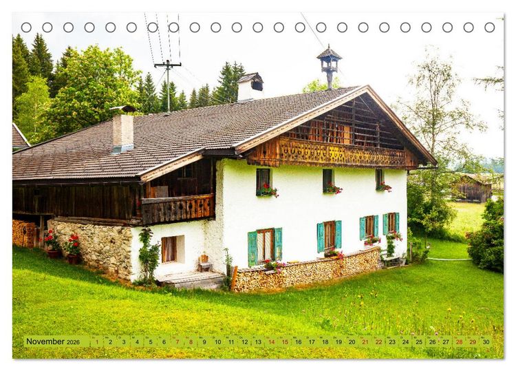 Produktbild: Historische Bauernh&auml;user im Tiroler Leutaschtal (Tischkalender 2026 DIN A5 quer), CALVENDO Monatskalender