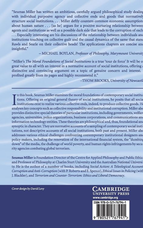 Produktbild: The Moral Foundations of Social Institutions