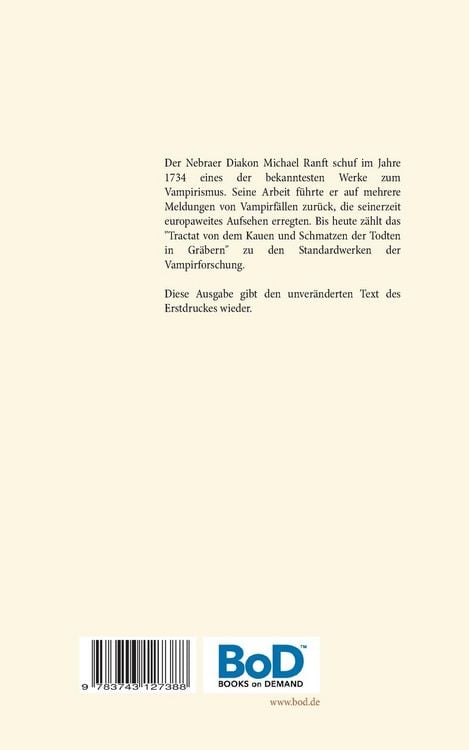 Produktbild: Tractat von dem Kauen und Schmatzen der Todten in Gr&auml;bern