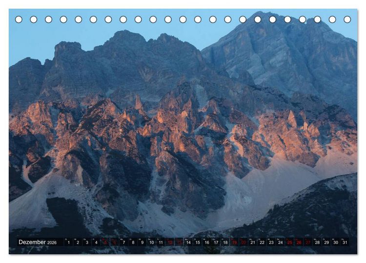 Produktbild: Dolomiten 2026 - Die wei&szlig;en Berge (Tischkalender 2026 DIN A5 quer), CALVENDO Monatskalender