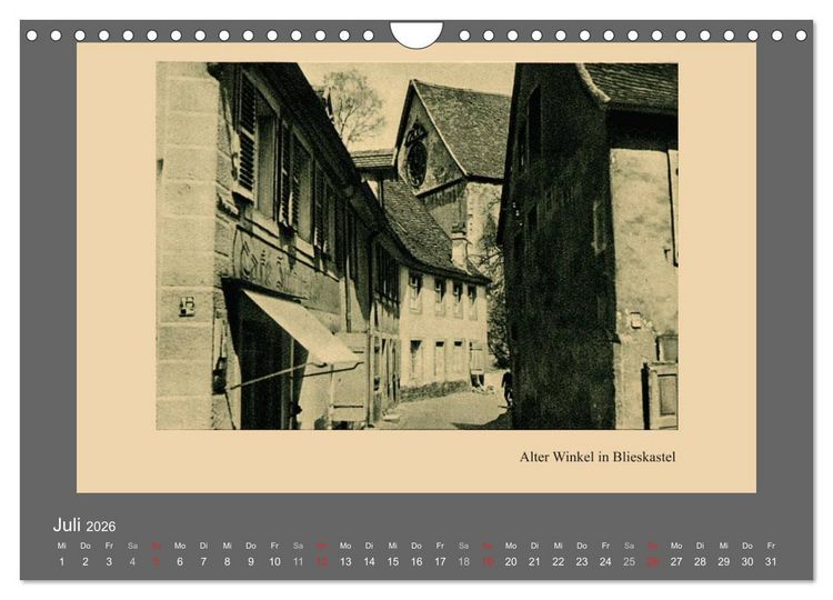 Produktbild: Saarland - vunn domols (frieher), Neue Ansichten vom Saarpfalz-Kreis (Wandkalender 2026 DIN A4 quer), CALVENDO Monatskalender