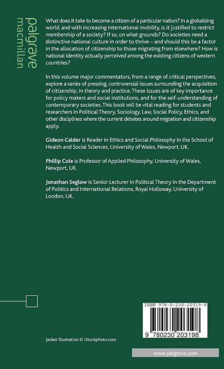 Produktbild: Citizenship Acquisition and National Belonging