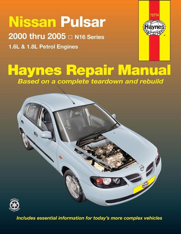 Produktbild: Nissan Pulsar (00-05) Haynes Repair Manual