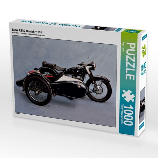 Produktbild: CALVENDO Puzzle BMW R51/3 Baujahr 1951 | 1000 Teile Lege-Gr&ouml;&szlig;e 64x48cm Foto-Puzzle f&uuml;r gl&uuml;ckliche Stunden