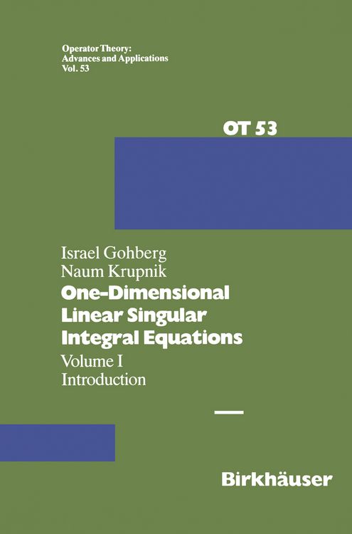Produktbild: One-Dimensional Linear Singular Integral Equations