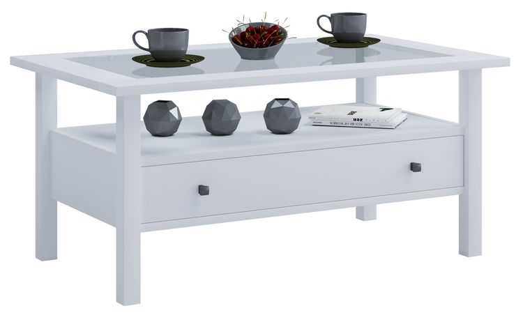Produktbild: Holz Sofatisch Couchtisch Schublade Lingis L