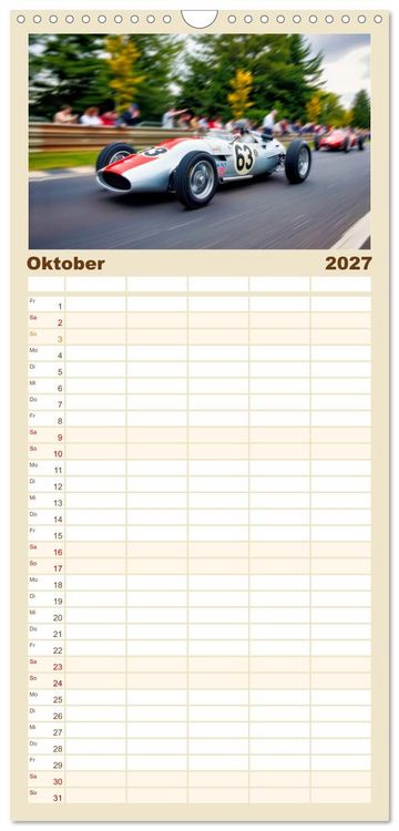 Produktbild: Familienplaner 2027 - Formel 1 in den sechziger Jahren mit 5 Spalten (Wandkalender, 21 x 45 cm) CALVENDO