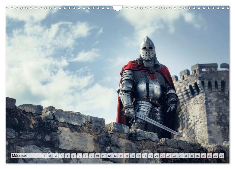 Produktbild: Ritter - Legenden aus Stahl und Ehre (Wandkalender 2026 DIN A3 quer), CALVENDO Monatskalender