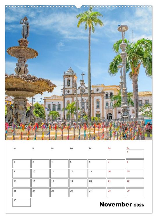 Produktbild: Salvador de Bahia - wundersch&ouml;nes Reiseziel (hochwertiger Premium Wandkalender 2026 DIN A2 hoch), Kunstdruck in Hochglanz