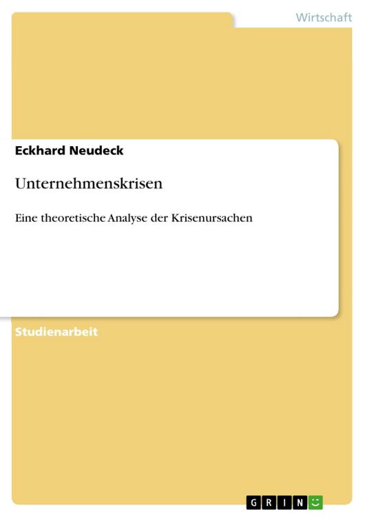 Produktbild: Unternehmenskrisen