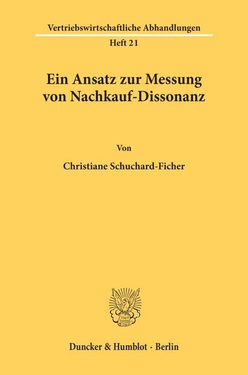 Produktbild: Ein Ansatz zur Messung von Nachkauf-Dissonanz.