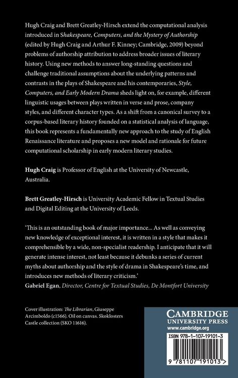 Produktbild: Style, Computers, and Early Modern Drama