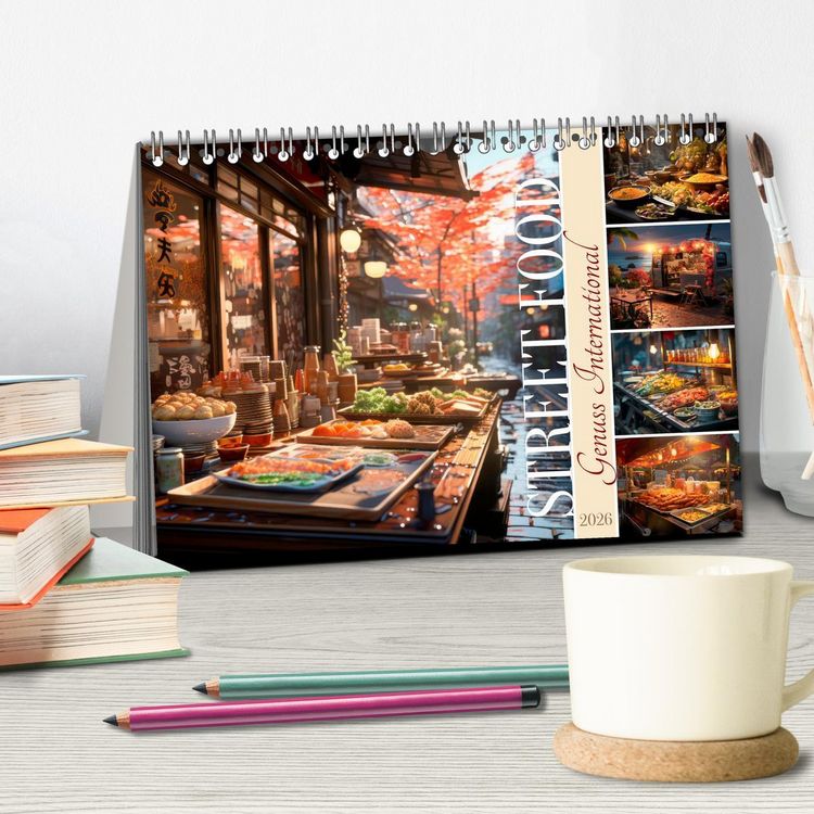 Produktbild: STREET FOOD Genuss International (Tischkalender 2026 DIN A5 quer), CALVENDO Monatskalender