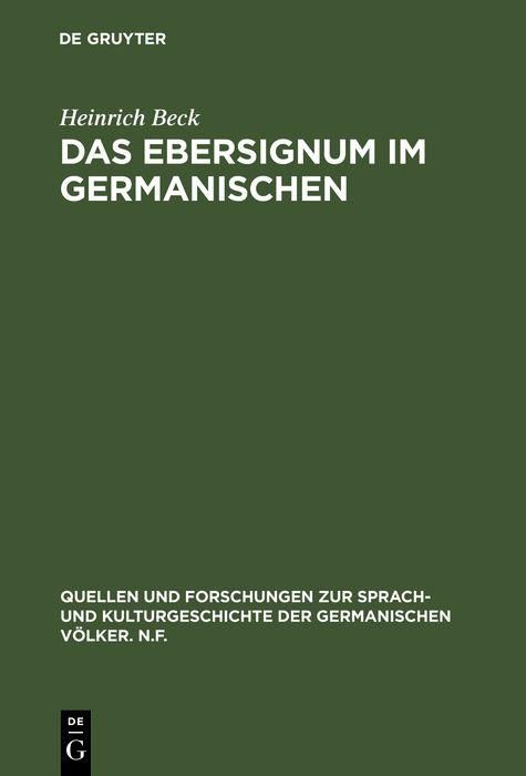 Produktbild: Das Ebersignum im Germanischen