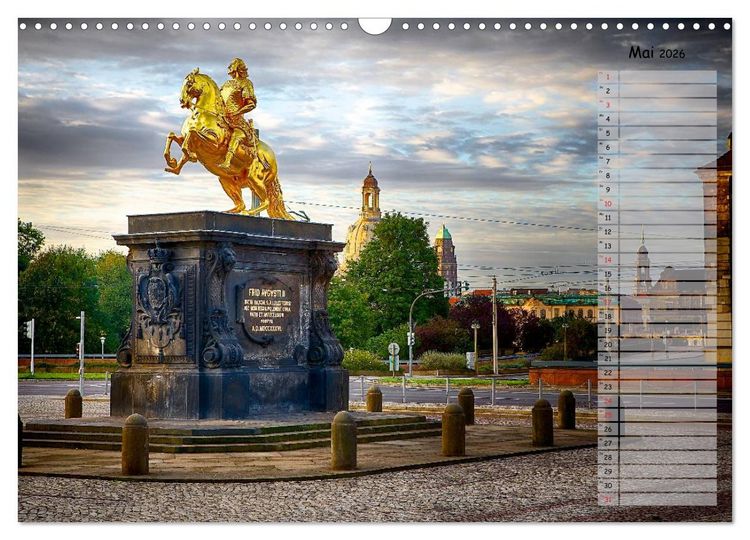 Produktbild: Dresden 2026 / Geburtstagskalender (Wandkalender 2026 DIN A3 quer), CALVENDO Monatskalender