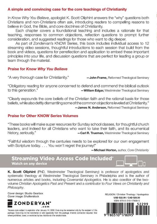 Produktbild: Know Why You Believe (Includes Free Streaming Video)