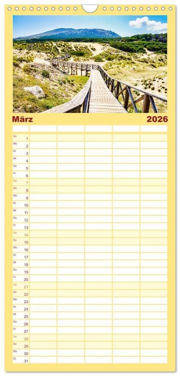 Produktbild: Familienplaner 2026 - Mallorca Meine Liebe mit 5 Spalten (Wandkalender, 21 x 45 cm) CALVENDO
