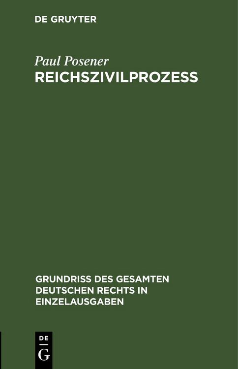 Produktbild: Reichszivilproze&szlig;