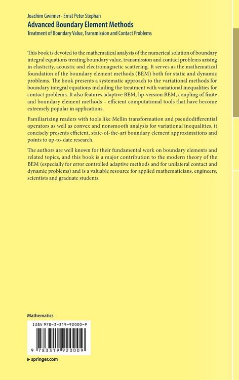 Produktbild: Advanced Boundary Element Methods