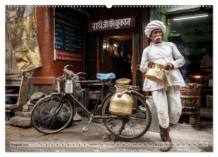 Produktbild: Alltag in Indien (Wandkalender 2026 DIN A2 quer), CALVENDO Monatskalender