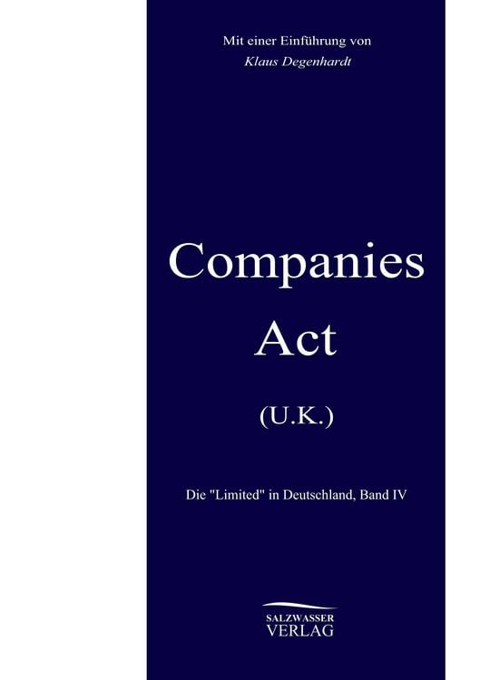 Produktbild: Companies Act U.K.