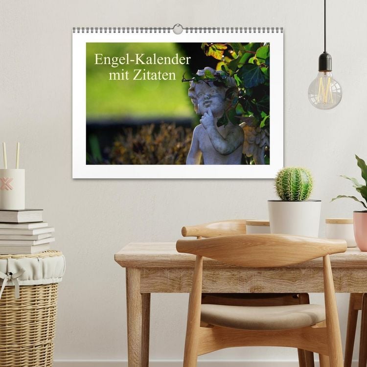 Produktbild: Engel-Kalender mit Zitaten (Wandkalender 2026 DIN A3 quer), CALVENDO Monatskalender