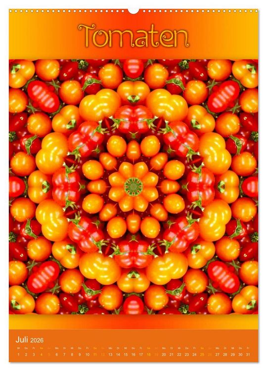 Produktbild: Kulinarische Mandalas (Wandkalender 2026 DIN A2 hoch), CALVENDO Monatskalender