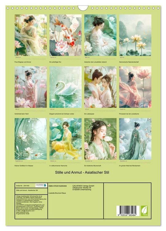 Produktbild: Stille und Anmut - Asiatischer Stil (Wandkalender 2026 DIN A3 hoch), CALVENDO Monatskalender