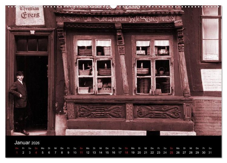 Produktbild: Hildesheimer Schaufenster um 1900 (Wandkalender 2026 DIN A2 quer), CALVENDO Monatskalender
