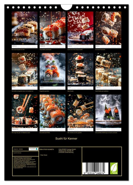Produktbild: Sushi f&uuml;r Kenner (Wandkalender 2026 DIN A4 hoch), CALVENDO Monatskalender