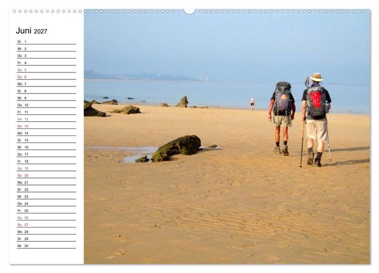 Produktbild: Camino del norte - K&uuml;stenweg (hochwertiger Premium Wandkalender 2027 DIN A2 quer), Kunstdruck in Hochglanz