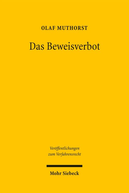 Produktbild: Das Beweisverbot